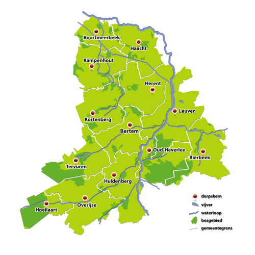 Afbeeldingsresultaat voor kaart dijleland